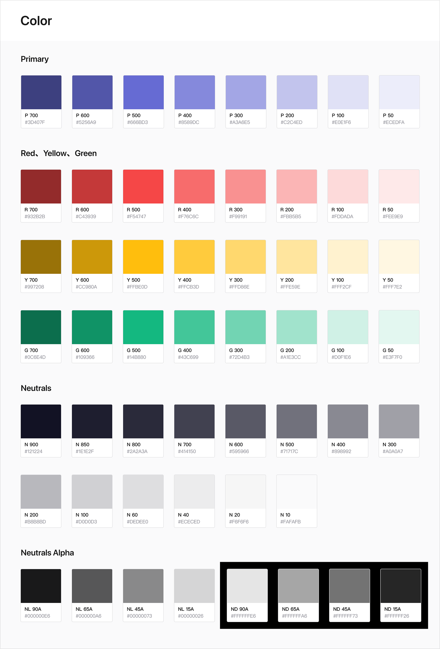 Kalos design system color foundations